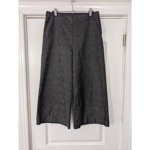 Prairie‎ Underground Cropped Wide Leg Pants women's medium black textured - Picture 1 of 7